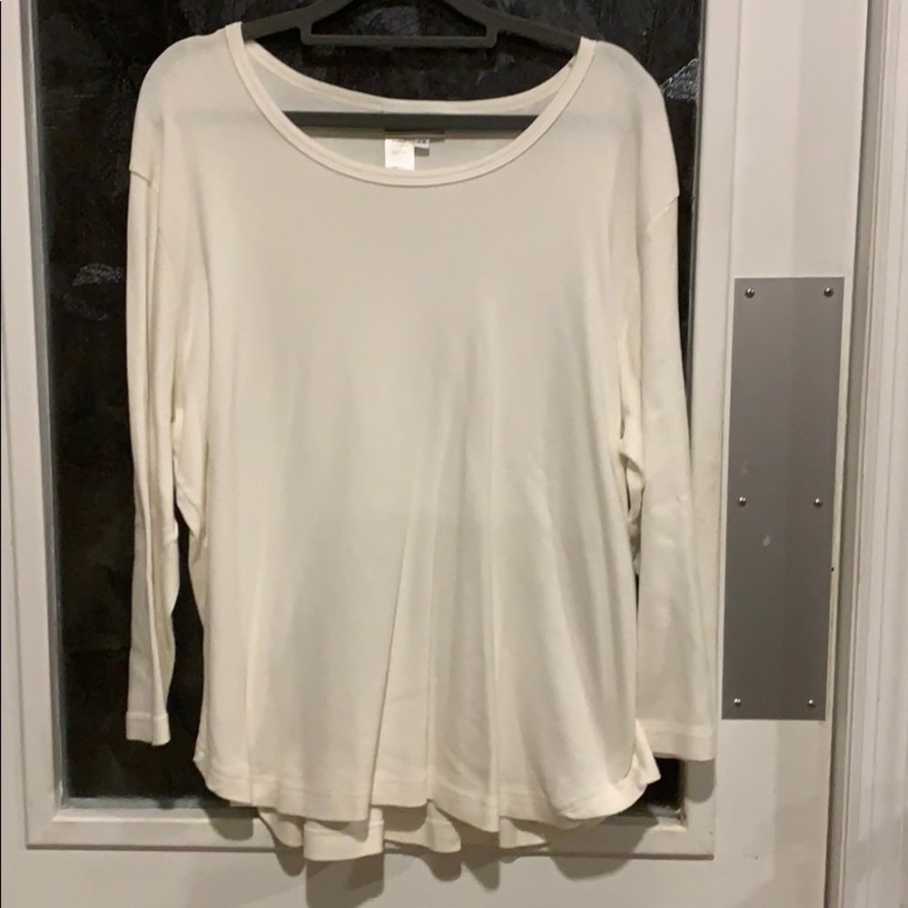 Cabin Creek White long sleeve tee